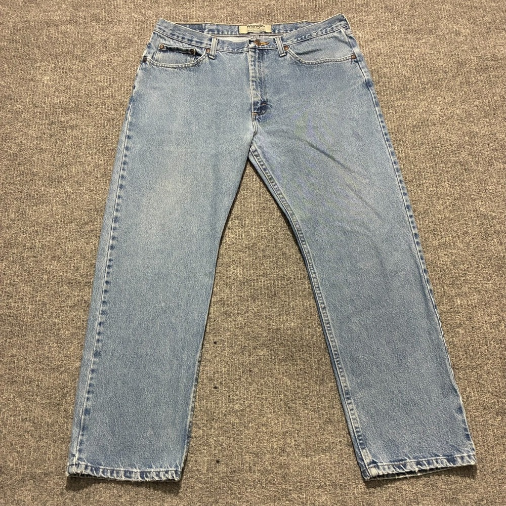 Wrangler Authentics Mens Straight Leg‎ Jeans 36x29 Blue Denim Cotton Mid Rise